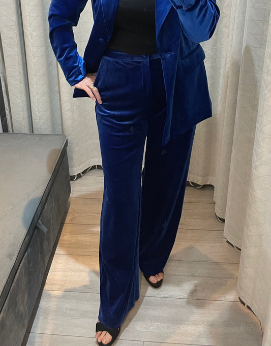 Velvet Trousers Cobalt Blue