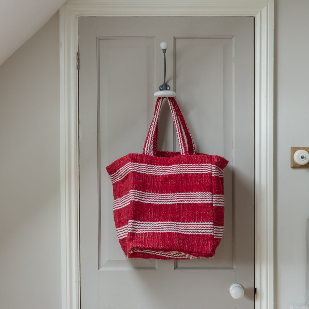 Chunky Cotton Tote Bag | Red