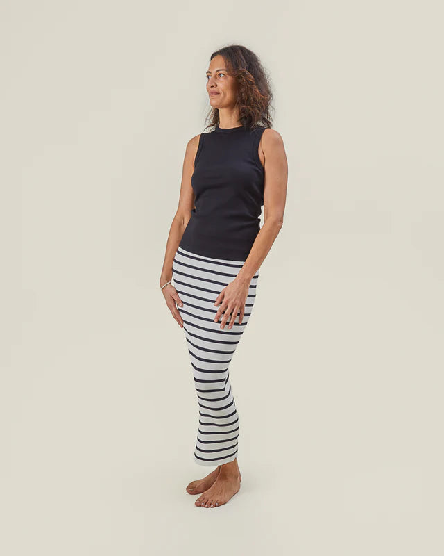 Ellen Ribbed Vest Top | Navy