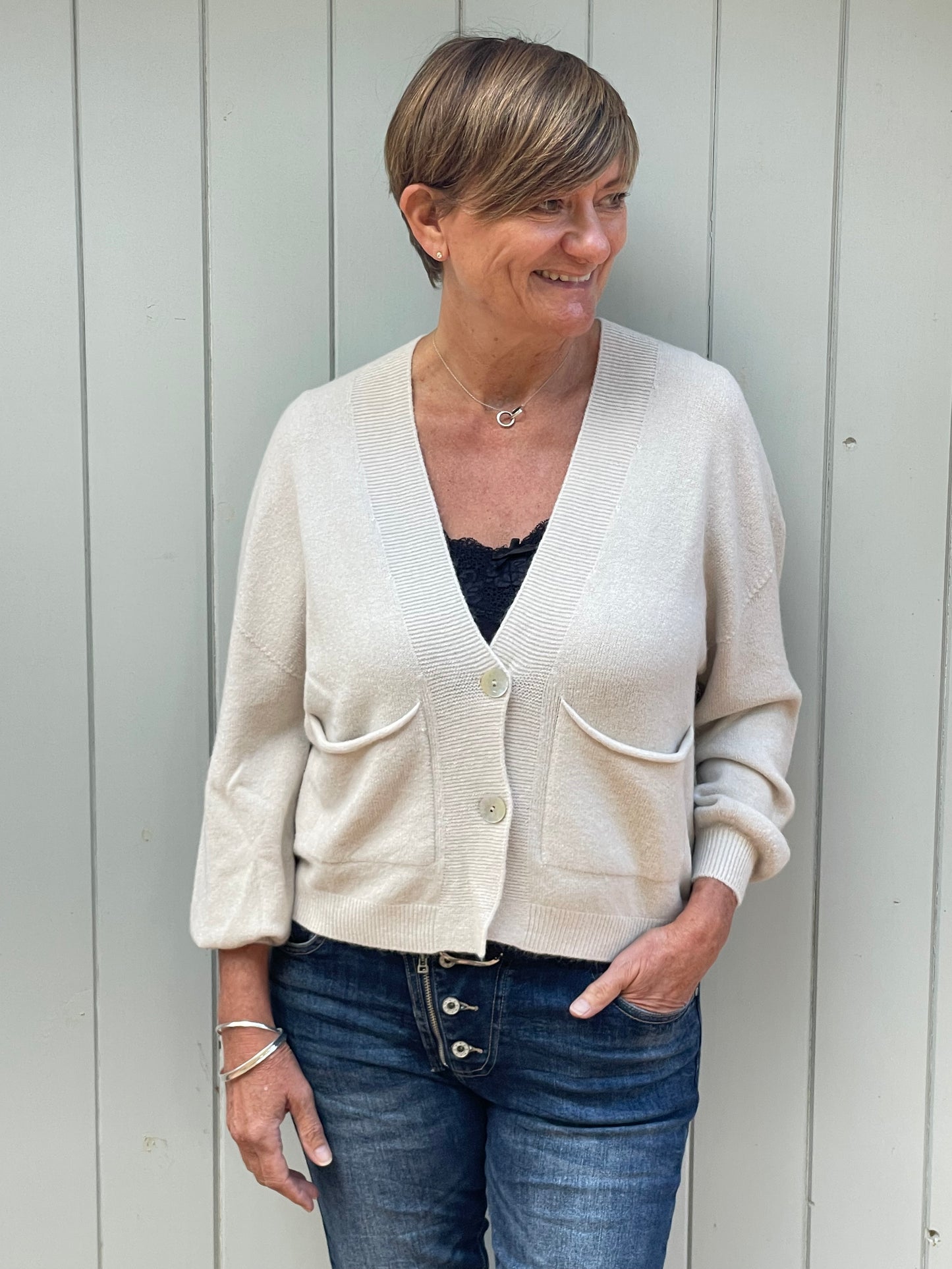 Soft Knit Cardigan with Pockets | Oatmeal