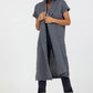 Fernando Chunky Knit Long Gilet | Dark Grey