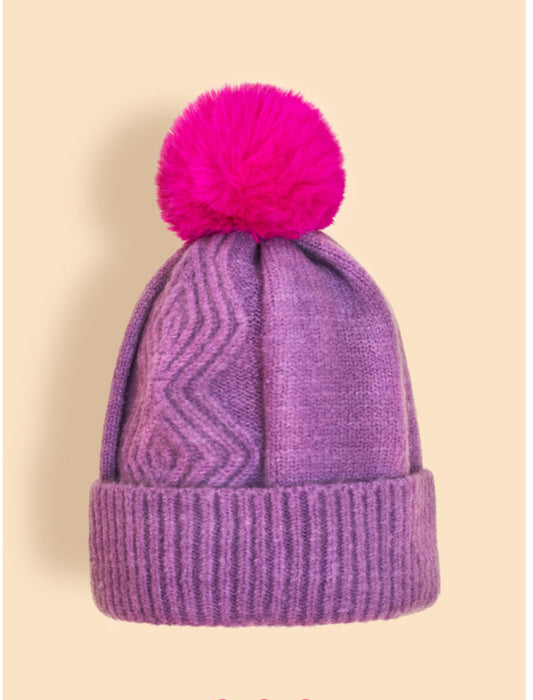 Powder Ingrid Bobble Hat | Grape