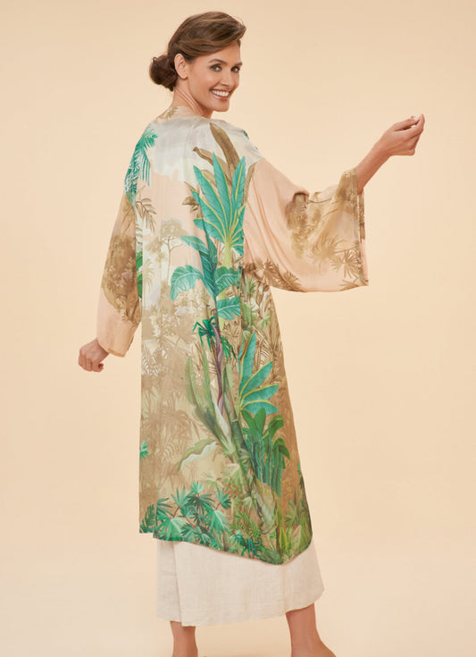 Powder Oasis Kimono Gown in Coconut