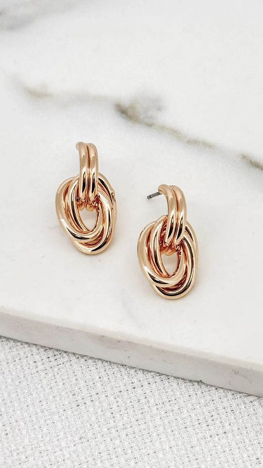 Envy Gold Knot Earring