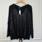 Malissa J Sequin Drawstring Top | Black