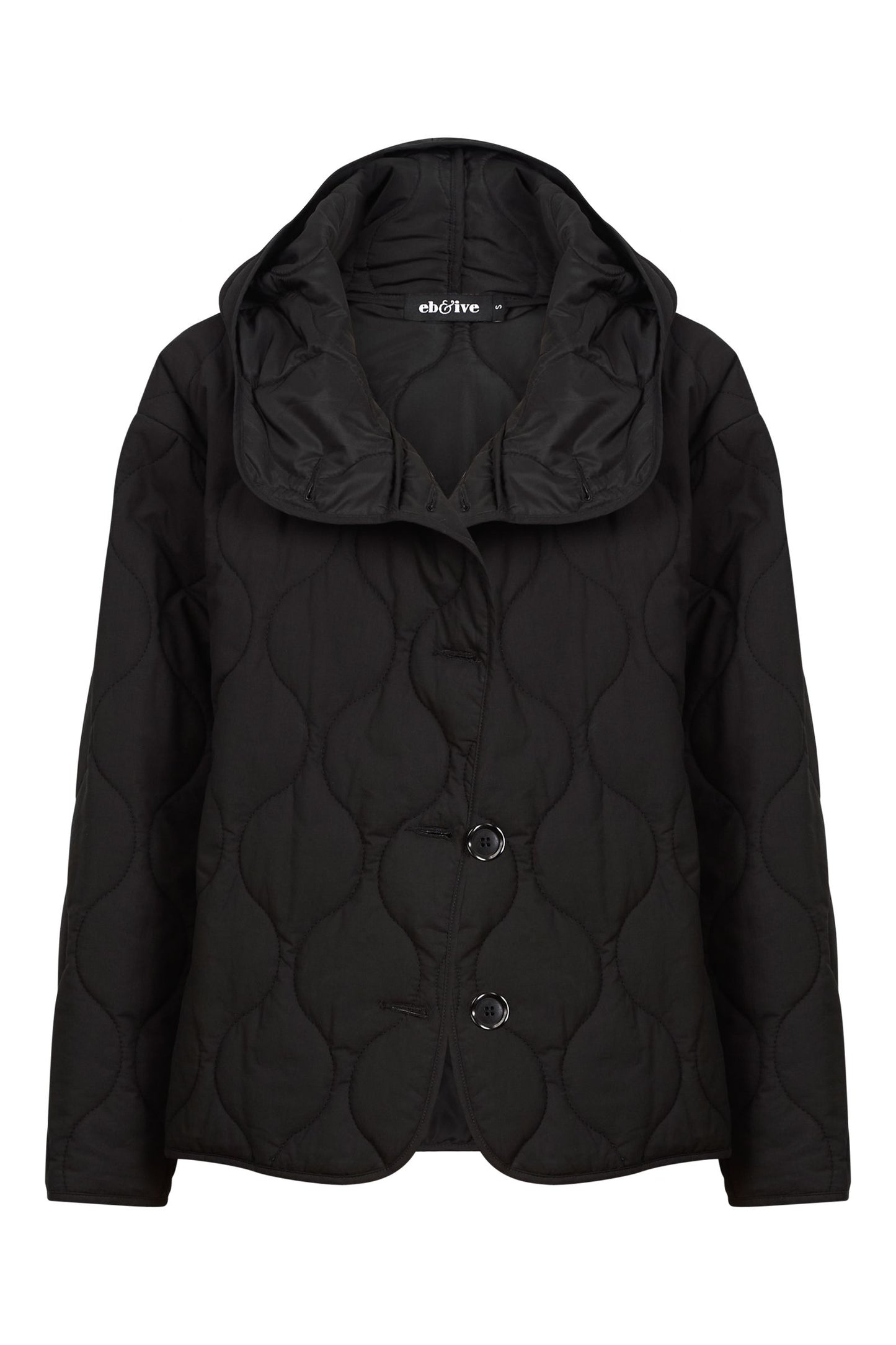 Eb & Ive Rib Hood Jacket | Ebony