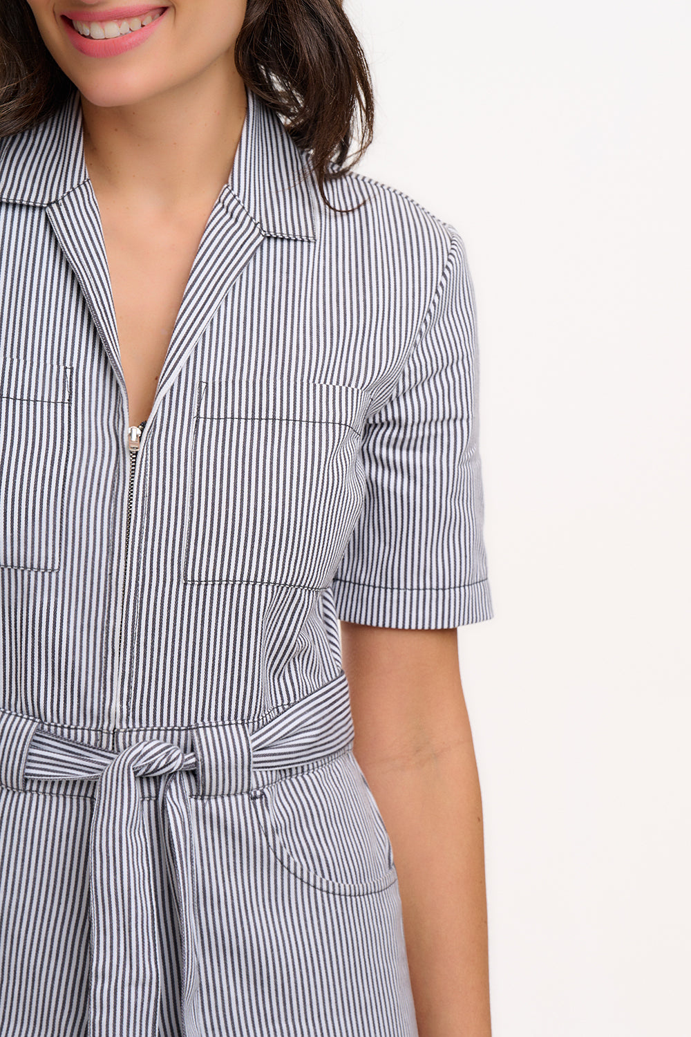 Meredith Boilersuit | Monochrome Stripe