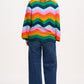 Bella Cardigan | Multi Rainbow Waves