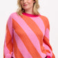 Essie Jumper | Pink & Orange Diagonal Stripe