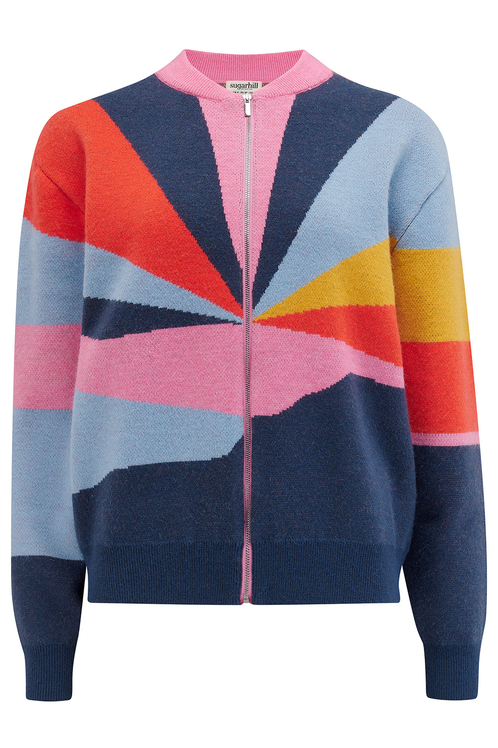 Sugarhill Brighton Solana Knitted Bomber | Multi Sunrays