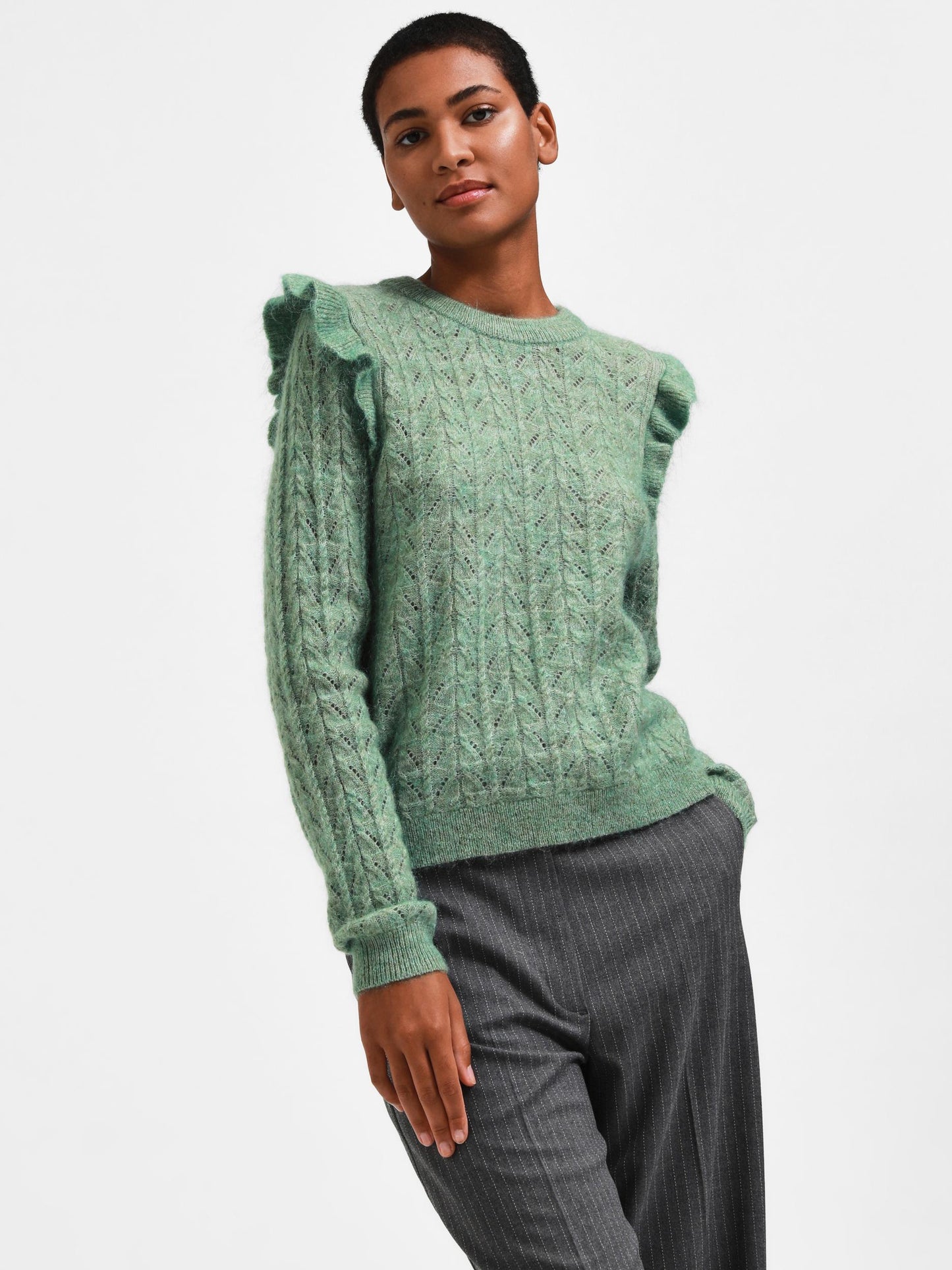 Mola Long Sleeve Frill Jumper