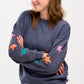 Eadie Relaxed Sweatshirt | Star Sleeve