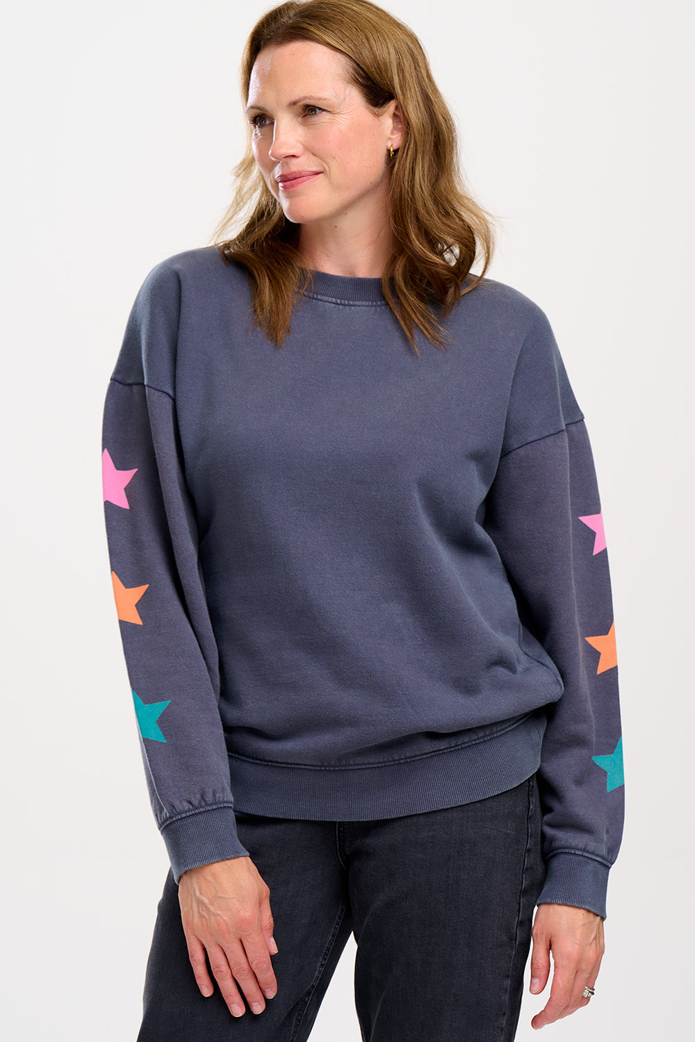 Eadie Relaxed Sweatshirt | Star Sleeve