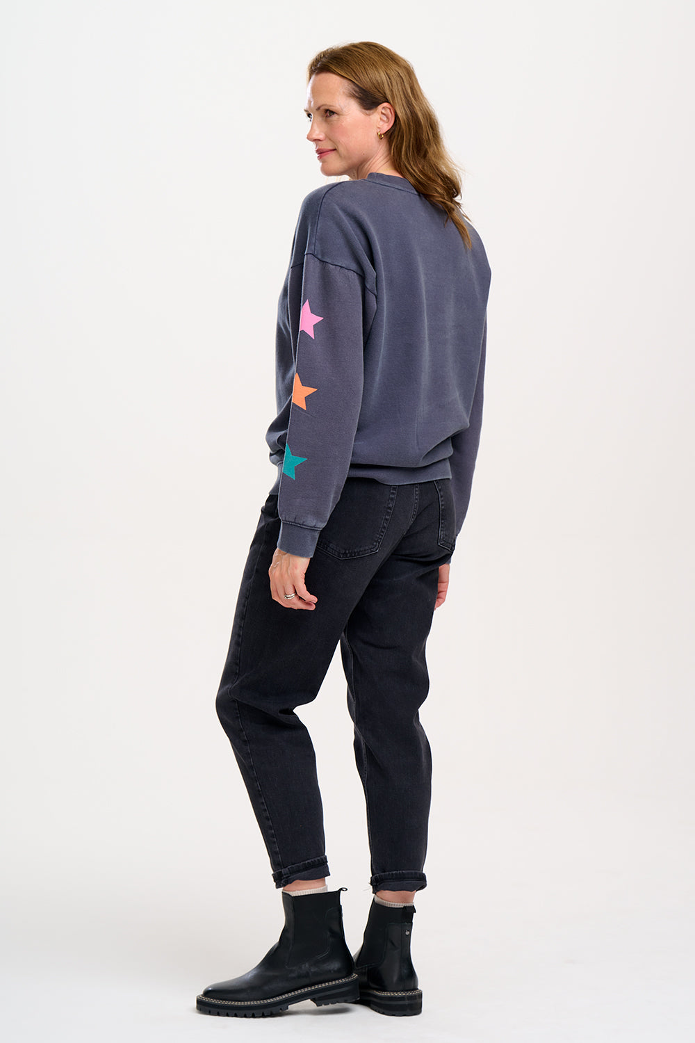 Eadie Relaxed Sweatshirt | Star Sleeve