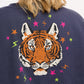 Eadie Relaxed Sweatshirt | Charcoal, Tiger & Stars