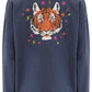 Eadie Relaxed Sweatshirt | Charcoal, Tiger & Stars