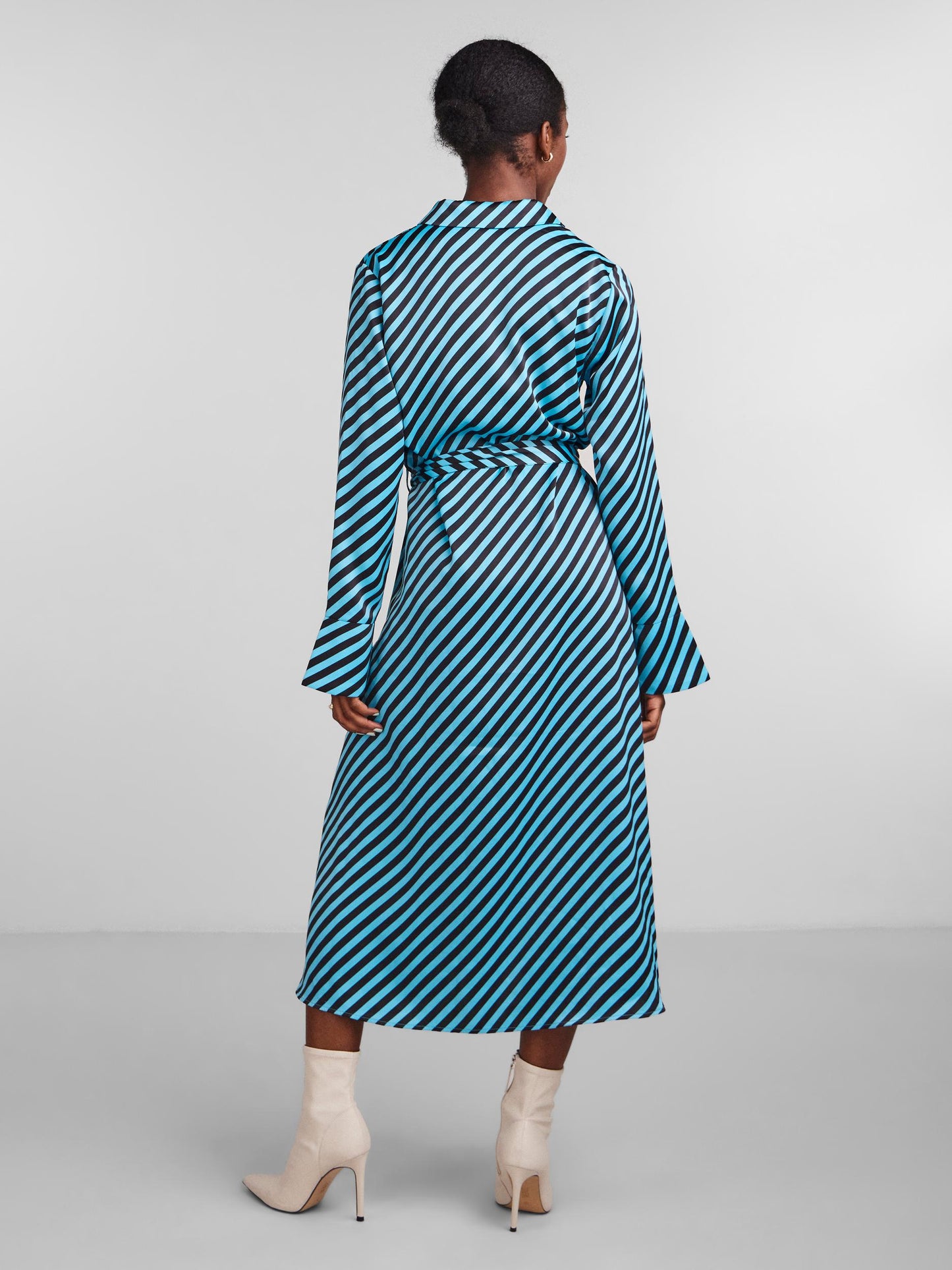 YAS Atoll Long Sleeve Stripe Shirt Dress