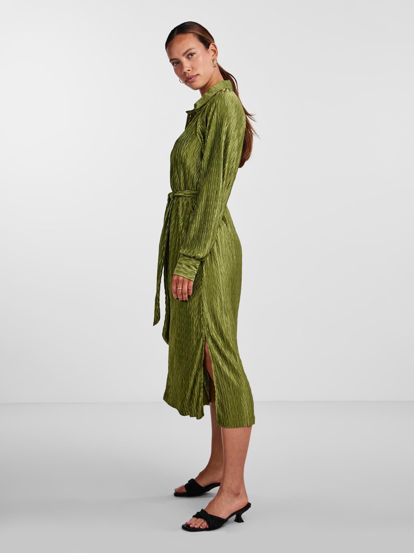 YAS Omira Dress | Cedar Green