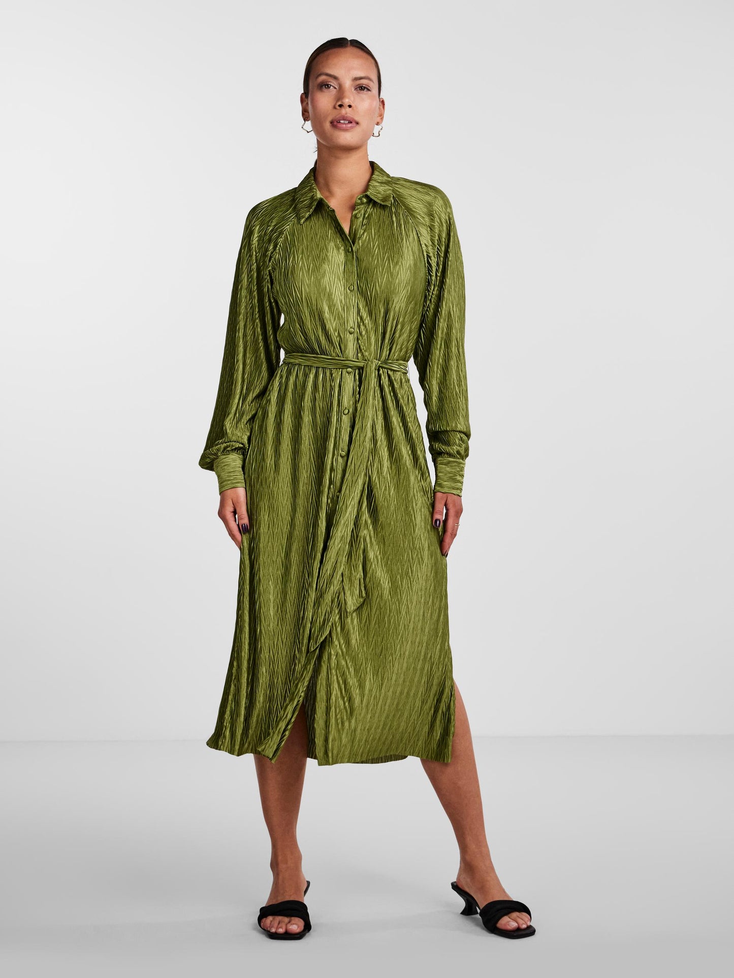 YAS Omira Dress | Cedar Green