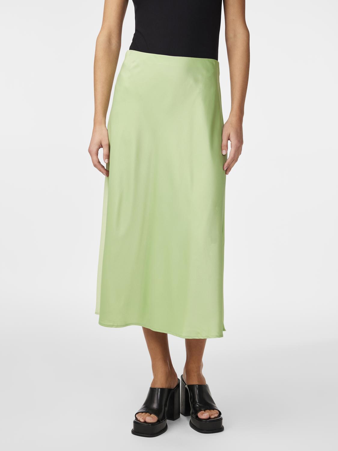 YAS Pella Midi Skirt | Quiet Green