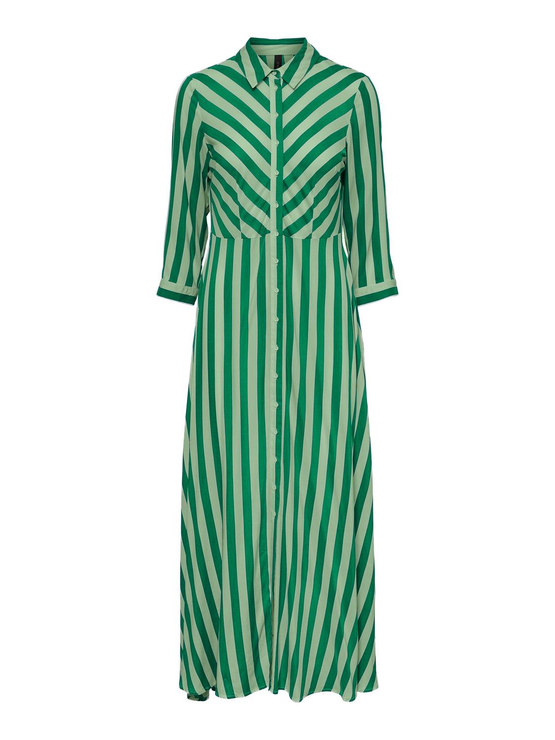 YASSAVANNA Long Shirt Dress Quiet Green and Jelly Bean