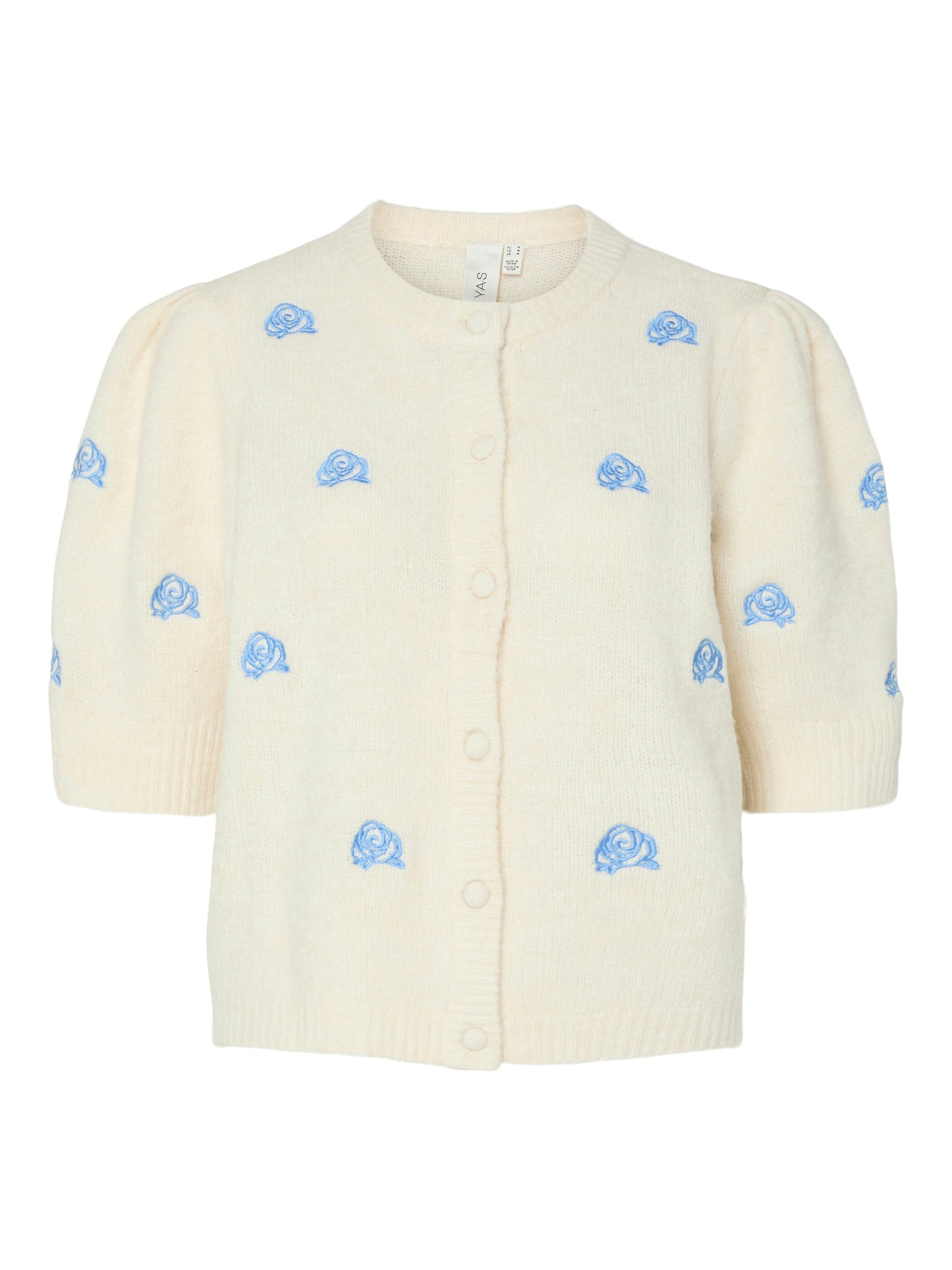 YASAnne Short Sleeve Embroidery Knit Cardigan | Birch Provence