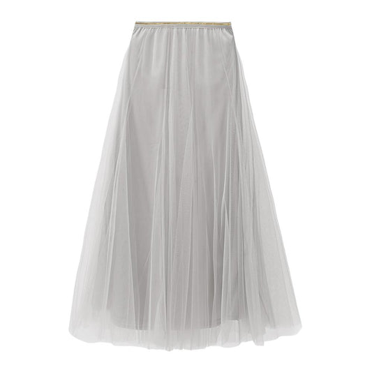 Tulle Layer Skirt in Light Grey