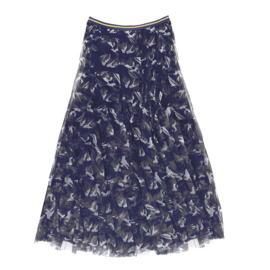 Tulle Layer Skirt in Navy Camo Print