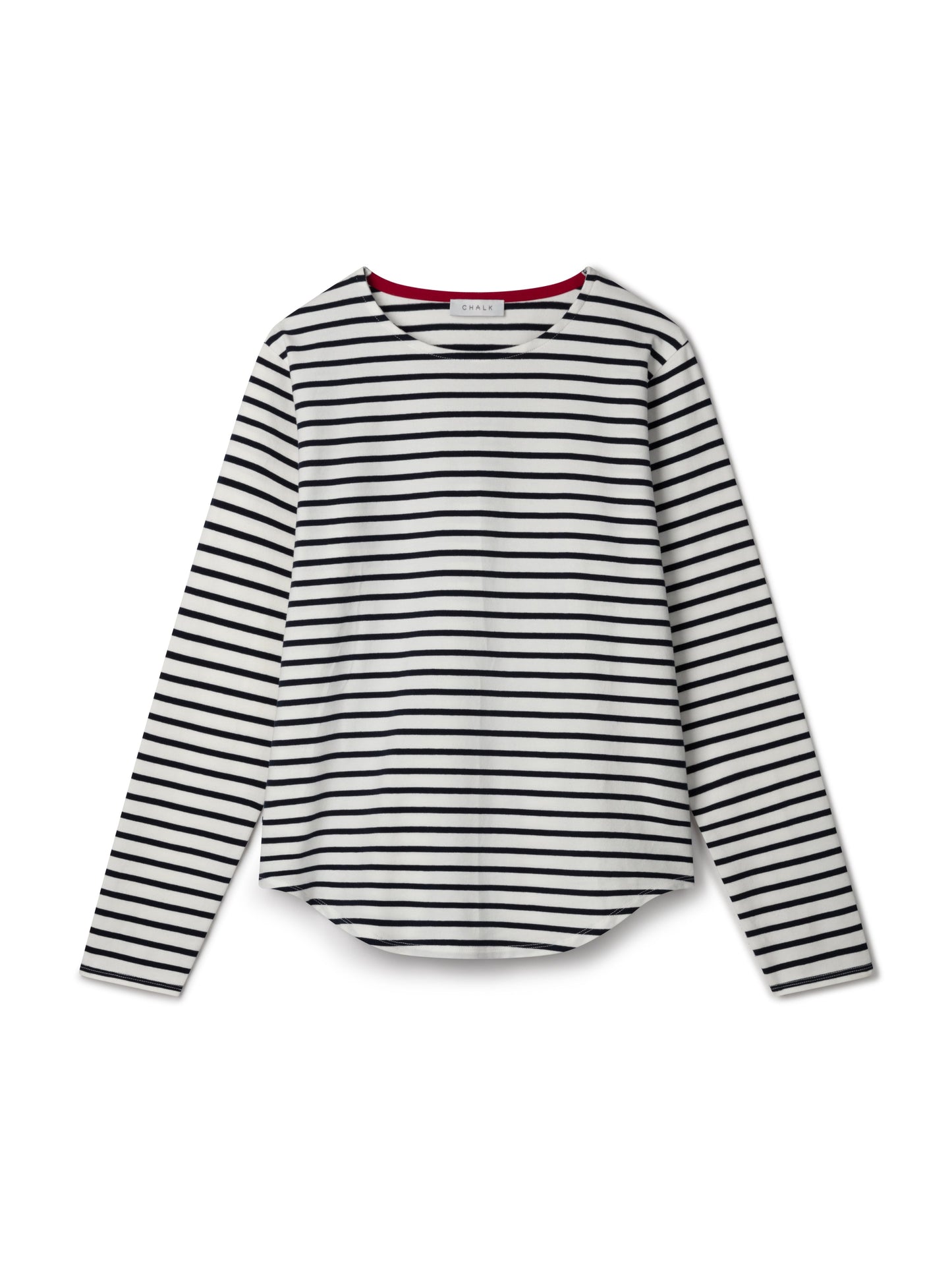 Fleur Stripe Long Sleeve T-Shirt | Navy