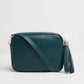 Leather Cross Body Bag | Dark Green