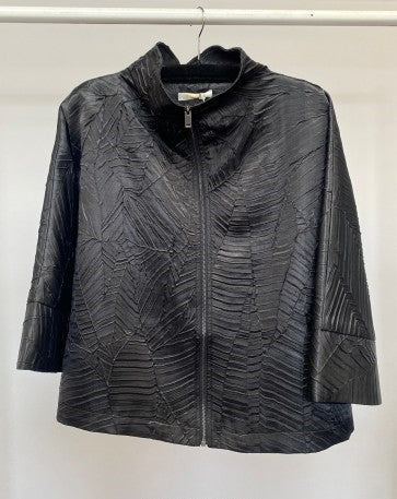 Malissa J Kimono Style Woven Jacket | Black