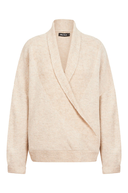 Eb & Ive Paarl Crossover Knit | Oat