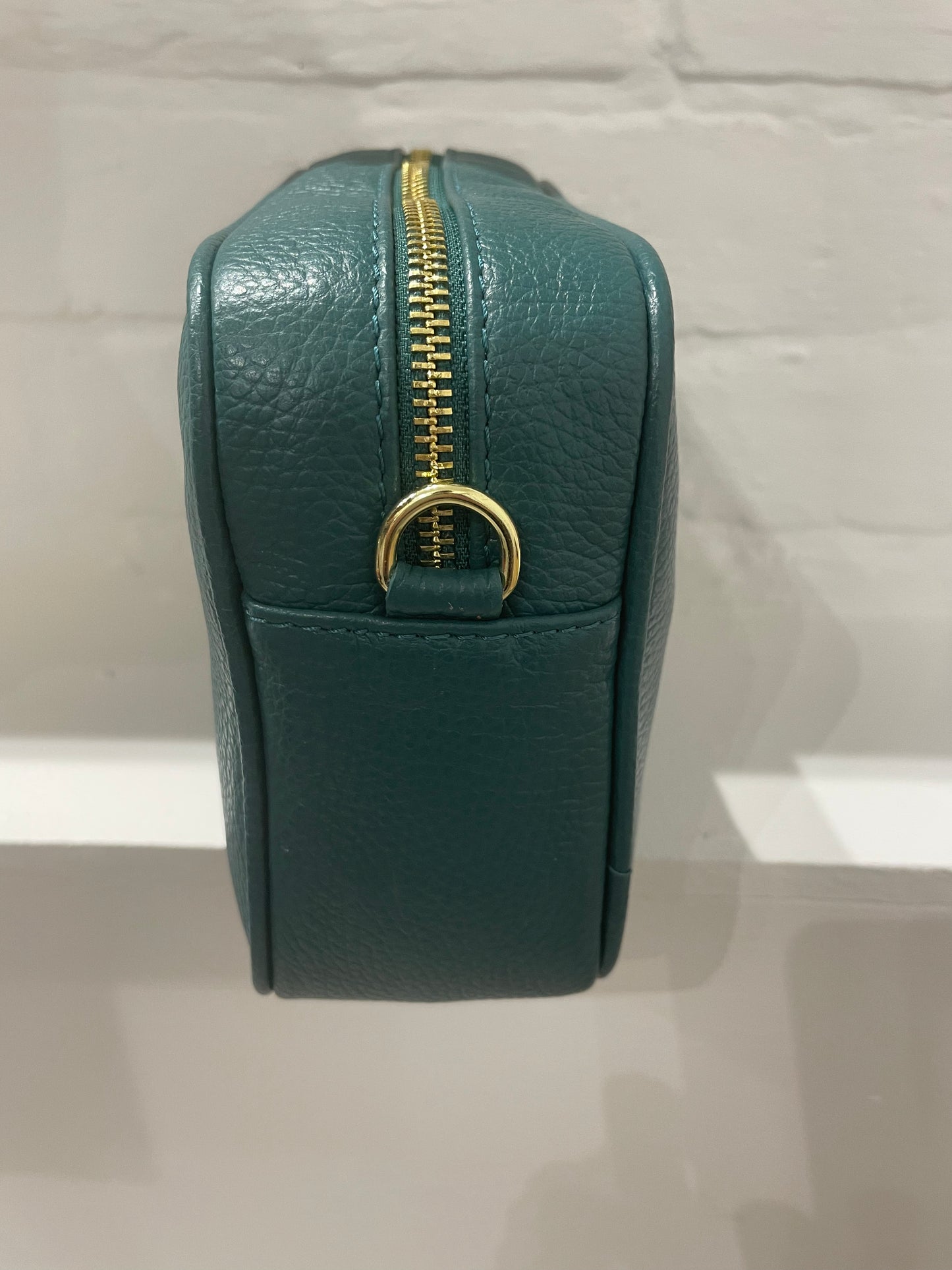 Leather Cross Body Bag | Dark Green